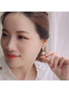 Bông Tai Fashion Earrings with Cat's Eye Stone - 102HEA24 - Keely