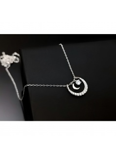 Dây Chuyền Moon Necklace with Zircon - 103JNS06 - Keely