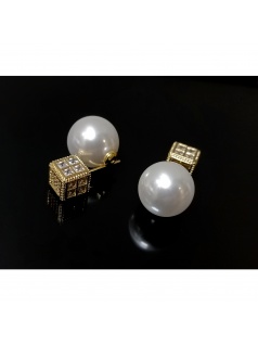 Bông Tai Pearl and Box Earrings with 2 Wearing Methods - 302HEA02 - Keely