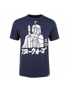 Áo Thun Star Wars Boba Fett Japanese Navy T-Shirt Size M by Re:Covered - Recovered Clothing
