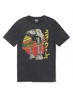 Áo Thun Star Wars Empire Strikes Back Retro at-at Washed Grey T-Shirt Size M by Re:Covered - Recovered Clothing